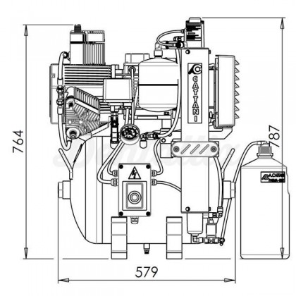 Compresor Cattani AC300 3 cilindros con secador